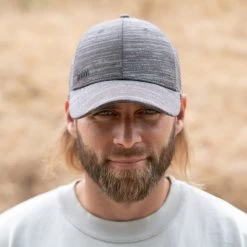 Men’s Dark Charcoal And Light Gray Speckled Mesh Hero Cap -Love Your Melon LYM.Hero .Mesh .Cap .eCom .Charcoal.Speckled.5