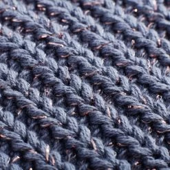 Light Charcoal And Rose Gold Metallic Speckled Pom Beanie -Love Your Melon LYM.Holiday.Metallic.2023.eCom .Adult .Grey .Metallic.Pom .PDP .3