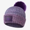 Deep Purple And Pink Space Dye Pom Beanie