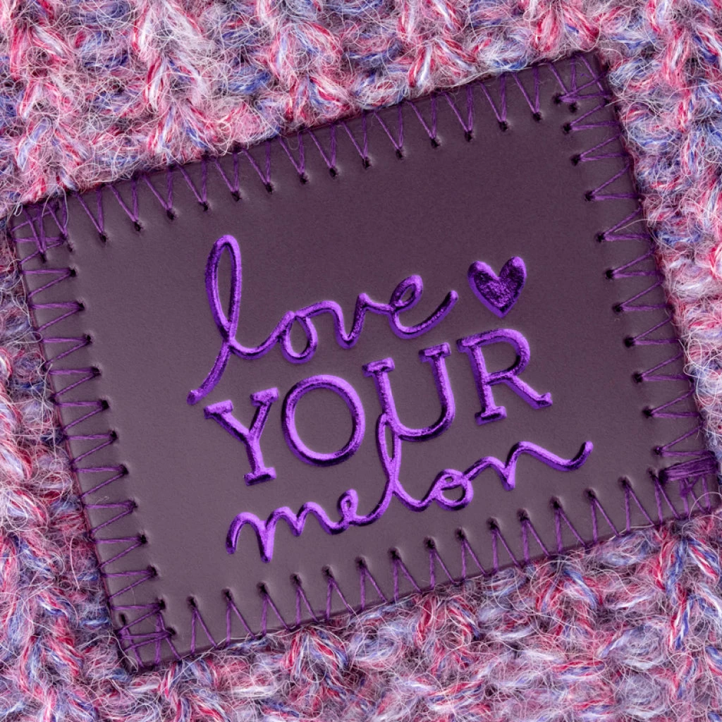 Deep Purple And Pink Space Dye Pom Beanie 2 Deep Purple And Pink Space Dye Pom Beanie - Image 2