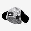 Snoopy Black Speckled Lightweight Baby Beanie With Ears