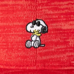 Snoopy Red And Coral Speckled Hero Cap -Love Your Melon LYM.eCom .Peanuts.Hero .Cap .Snoopy.Red .Speck .PDP .4 1