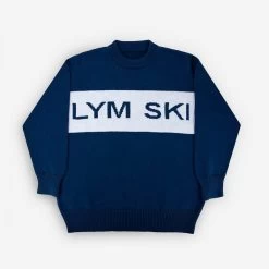 Navy And High Rise Gray Ski Sweater