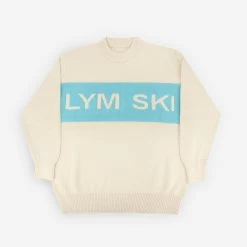 Natural And Sterling Blue Ski Sweater