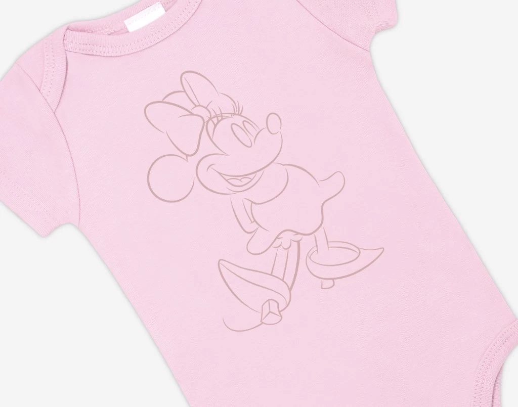 Minnie Mouse Rose Gold Minnie Blush Short Sleeve Baby Bodysuit 2 Minnie Mouse Rose Gold Minnie Blush Short Sleeve Baby Bodysuit - Image 2