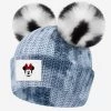 Minnie Mouse Gray Tie Dye Double Pom Beanie