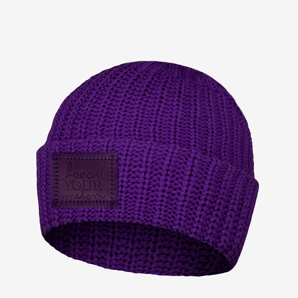 Deep Purple Monochrome Cuffed Beanie 1 Deep Purple Monochrome Cuffed Beanie