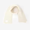 White Speckled Rose Foil Flat Scarf