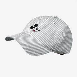 Mickey Mouse Black Seersucker Cap