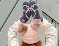 Minnie Mouse Light Charcoal Mittens -Love Your Melon Minnie Mouse Light Charcoal Mittens Model Crop