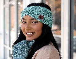 Mint Chip Criss-Cross Headband -Love Your Melon Mint Chip Criss Cross Headband Model Crop