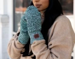 Mint Chip Mittens -Love Your Melon Mint Chip Mittens Model Crop