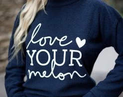 Unisex Navy Woolly Threads Sweatshirt -Love Your Melon Model WoollyThread Navy 88f48456 4d93 458b 864b 284fb49f65de