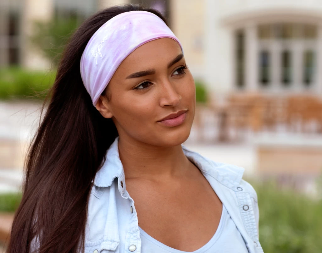 Cotton Candy Tie Dye Scrunch Headband 3 Cotton Candy Tie Dye Scrunch Headband - Image 3