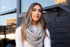 Black Speckled Infinity Scarf -Love Your Melon N5A8398