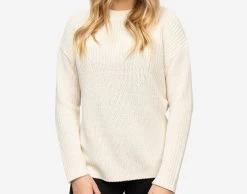 White Speckled Knit Crewneck Sweater -Love Your Melon Natural Crewknit f08509d5 f460 4631 9740 d4d0aaf2b682