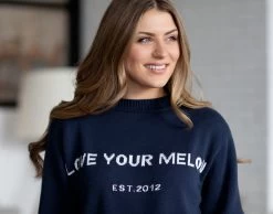 Navy Est. Logo Sweater -Love Your Melon Navy f0329186 2e73 4203 a77a 086ae990da59