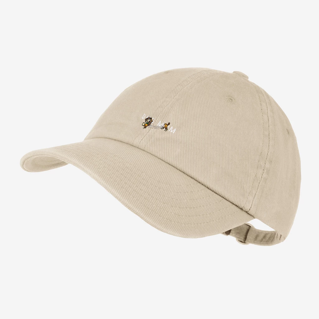 Slink Dog Mom Khaki Washed Denim Cap 1 Slink Dog Mom Khaki Washed Denim Cap