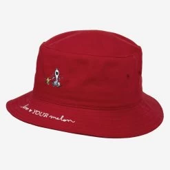 Snoopy And Woodstock Laughing Red Bucket Hat