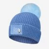 Charlie Brown Loves Snoopy Soft Blue Kids Lightweight Pom Beanie