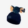 Baby Navy Pom Beanie With Elephant Love Pom
