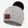 Black Speckled Pom Beanie (Black Pom)