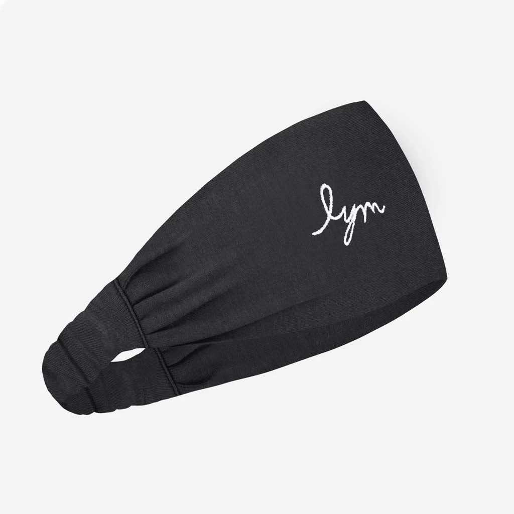 Dark Charcoal Scrunch Headband 1 Dark Charcoal Scrunch Headband