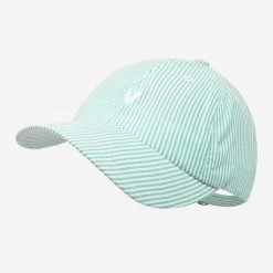 Mint Seersucker Cap