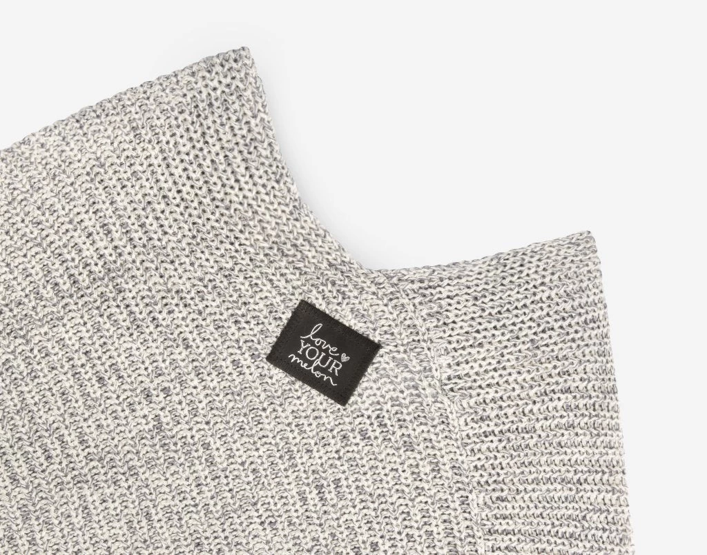 Gray Speckled Metallic Silver Yarn Knit Shawl 2 Gray Speckled Metallic Silver Yarn Knit Shawl - Image 2