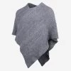 Light Charcoal And White Speckled Knit Shawl
