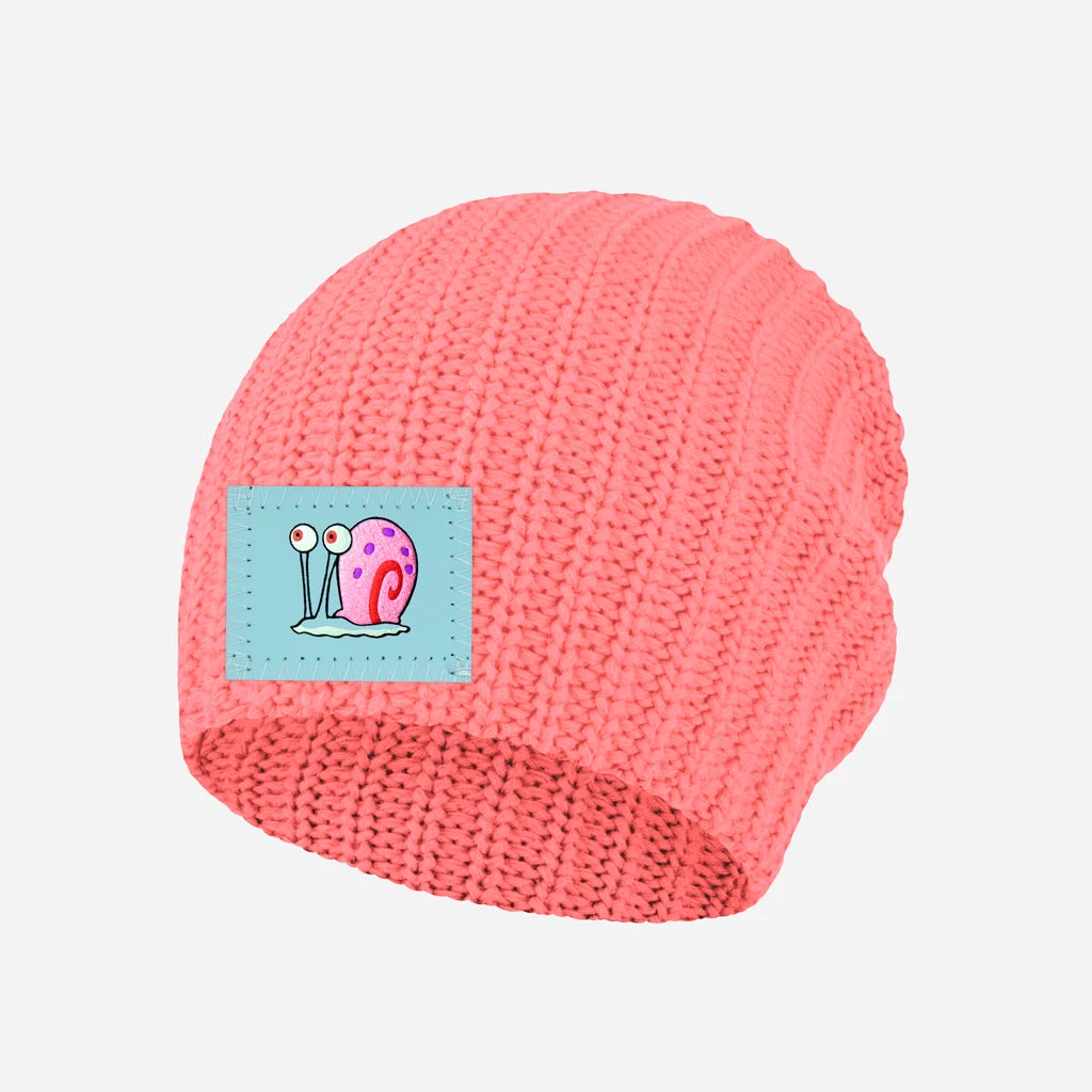 Gary Snail Pink Salmon Kids Beanie 1 Gary Snail Pink Salmon Kids Beanie