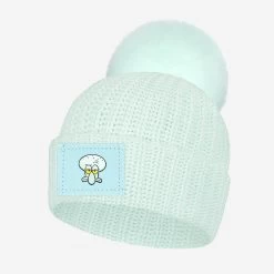 Squidward Tentacles Seafoam Kids Pom Beanie