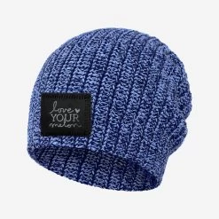 Prairie Blue, Charcoal And Black Speckled Beanie