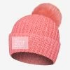 Pink Salmon And White Speckled Pom Beanie