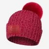 Crimson And Pink Speckled Pom Beanie