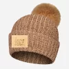 Hemp And Mocha Speckled Pom Beanie