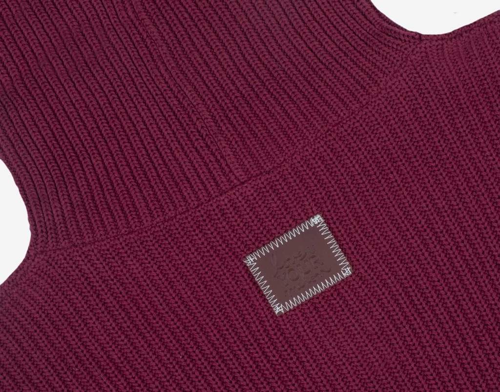 Burgundy Knit High Cowl Sweater 2 Burgundy Knit High Cowl Sweater - Image 2