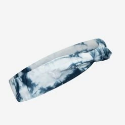 Navy And White Tie Dye Knot Headband