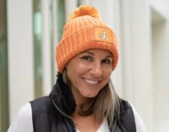 Tigger Orange Pom Beanie -Love Your Melon Tigger Pom Beanie Model Crop