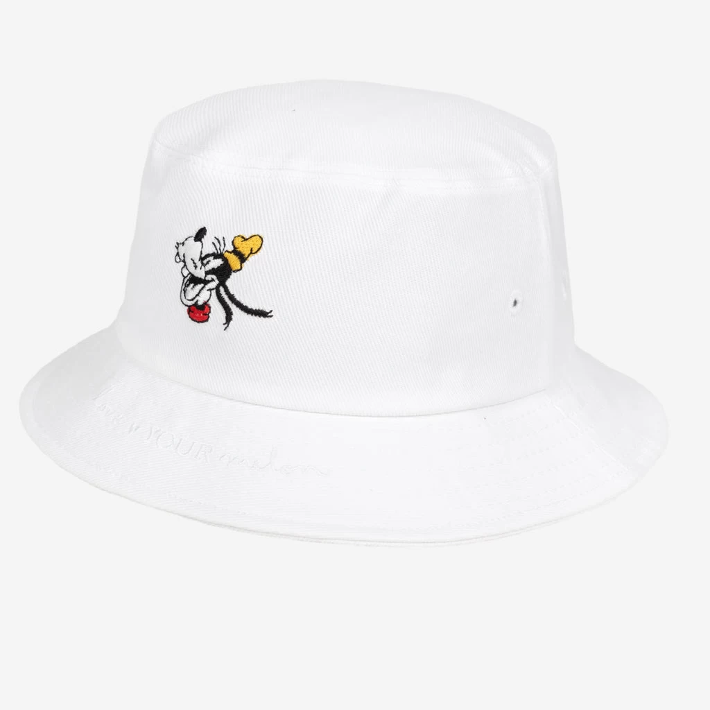 White Goofy Bucket Hat 1 White Goofy Bucket Hat