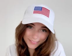 White American Flag Mesh Cap -Love Your Melon WhiteAmericaCap Web