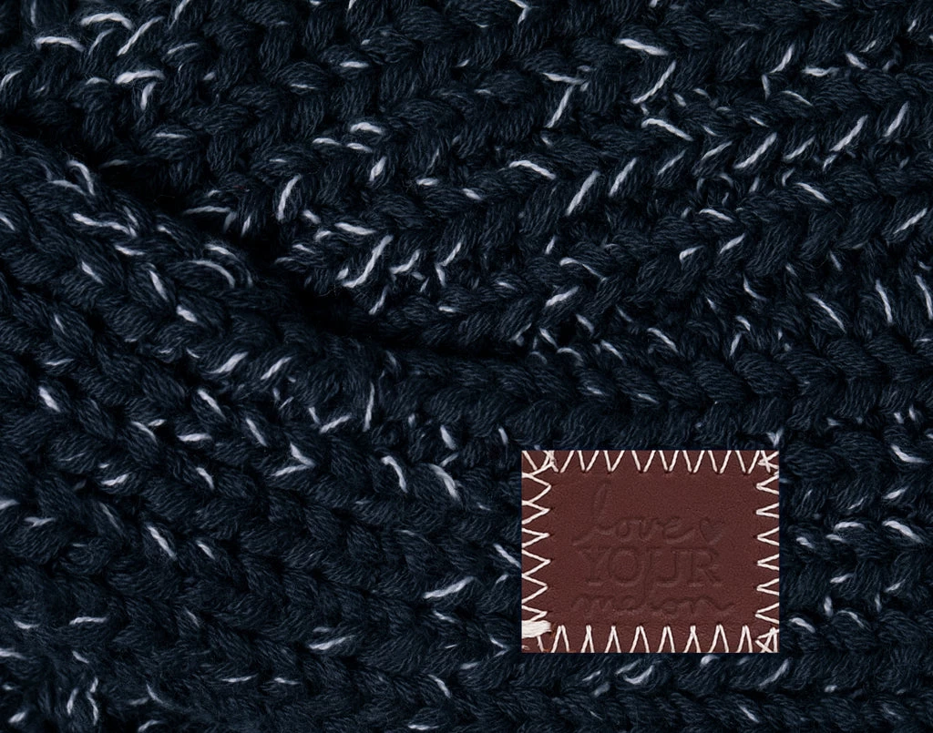 Navy And White Speckled Criss-Cross Headband 2 Navy And White Speckled Criss-Cross Headband - Image 2