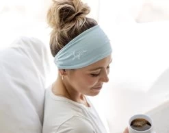 Light Blue Scrunch Headband -Love Your Melon e LYM 4 7 22 Headbands Kaylyn 31