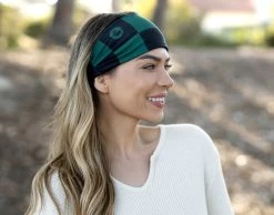 Slytherin™ Hunter Green And Black Checkered Scrunch Headband -Love Your Melon e LYM HarryPotter Kaylyn 5 9 22 231