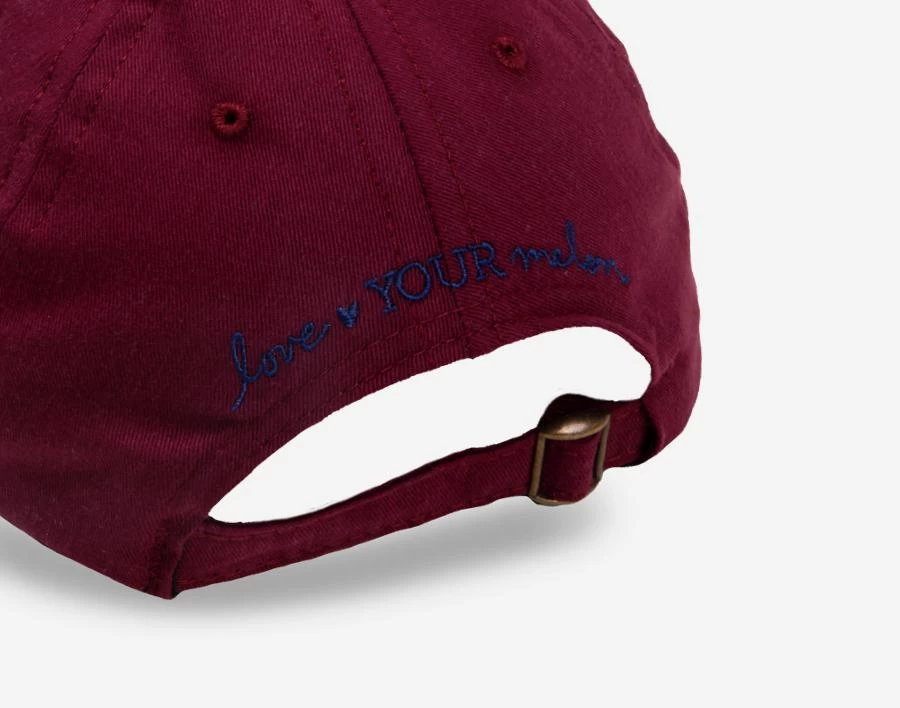 Burgundy Needlepoint USA Cap 2 Burgundy Needlepoint USA Cap - Image 2