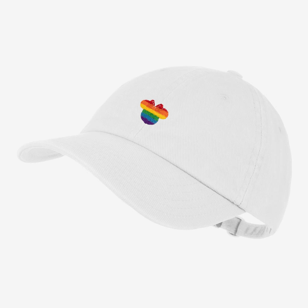 Minnie Mouse PRIDE White Washed Denim Cap 1 Minnie Mouse PRIDE White Washed Denim Cap